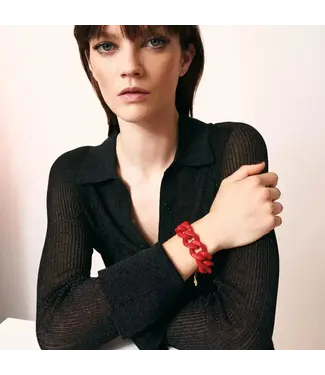 Vanessa Baroni Flat chain bracelet Scarlet red
