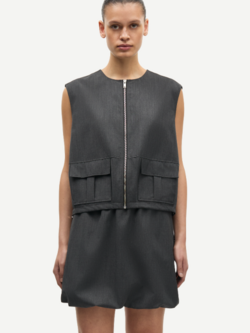 Samsoe Samsoe Sakelly vest Dark gey melange