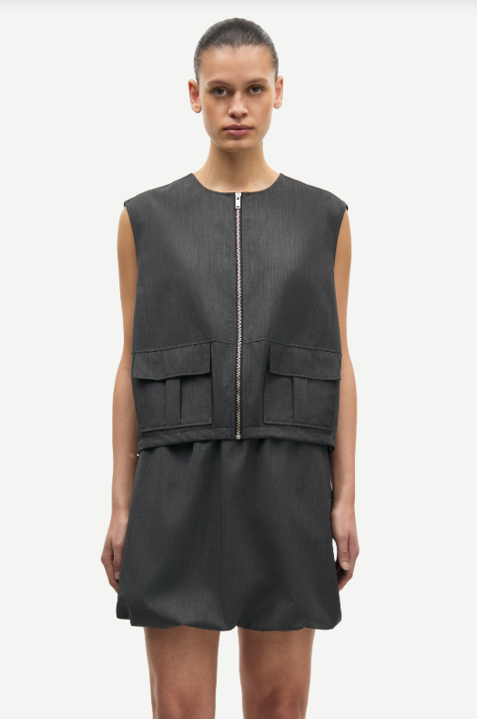 Samsoe Samsoe Sakelly vest Dark gey melange