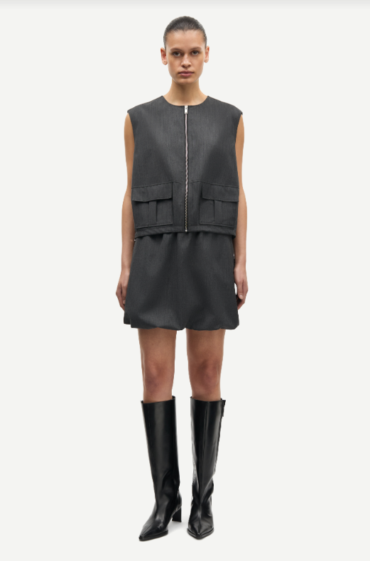 Samsoe Samsoe Sakelly vest Dark gey melange