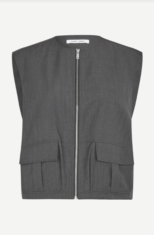 Samsoe Samsoe Sakelly vest Dark gey melange