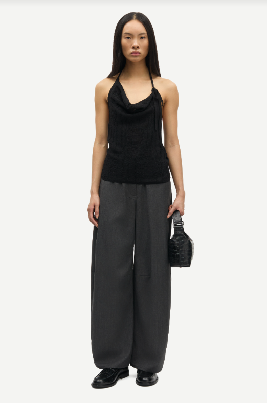 Samsoe Samsoe Saroko trousers Dark grey melange