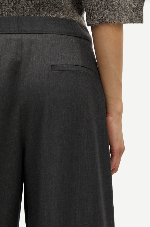 Samsoe Samsoe Saroko trousers Dark grey melange