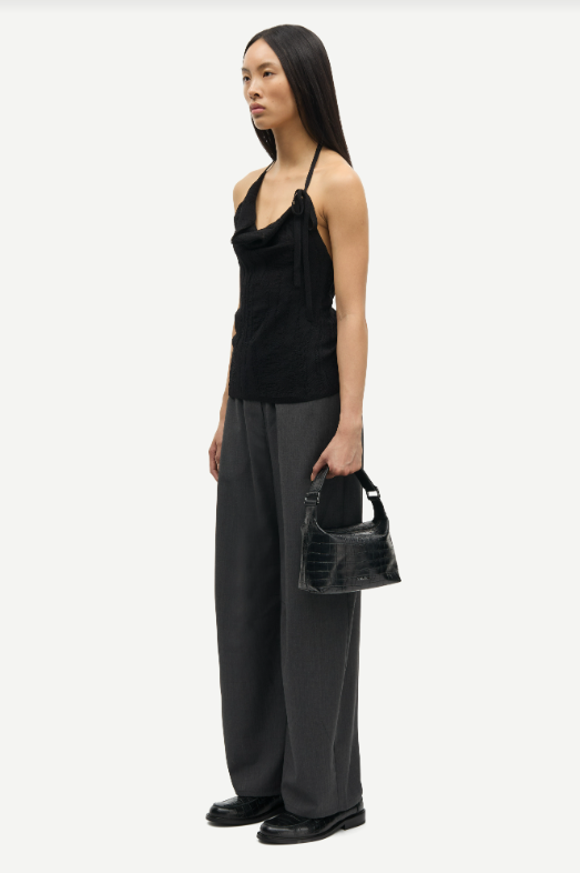 Samsoe Samsoe Saroko trousers Dark grey melange