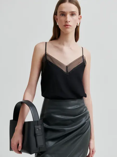 Second Female Diaz strap top Black