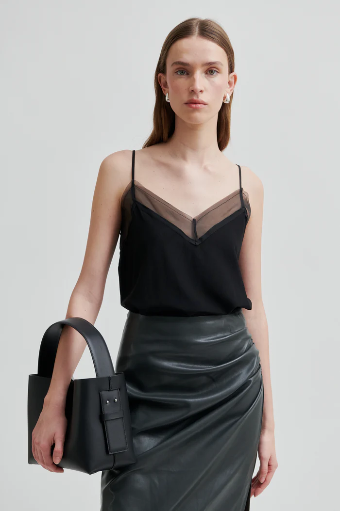 Second Female Diaz strap top Black