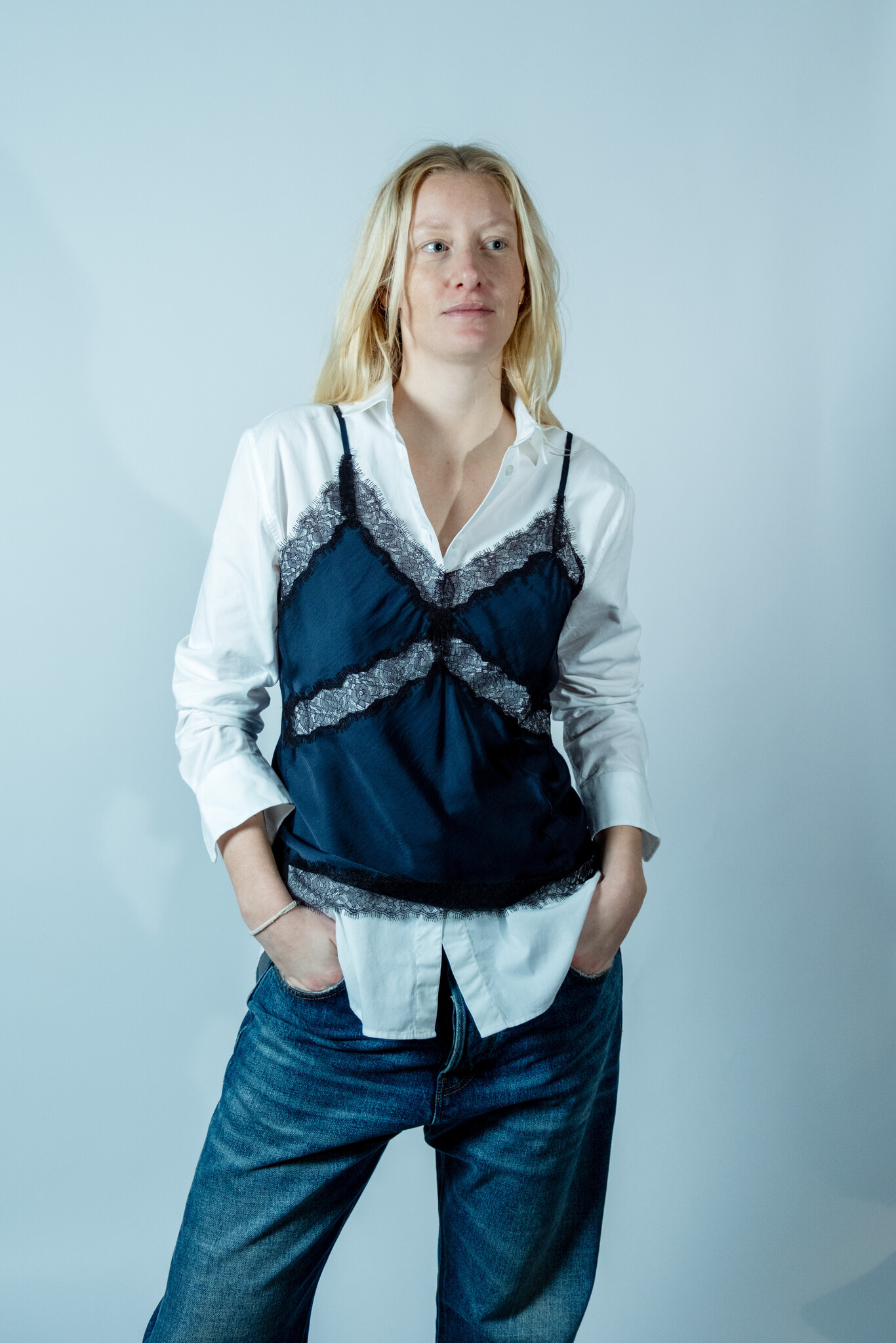 BLUE MORÉ Tijmen slip top Dark navy