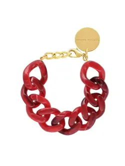 Vanessa Baroni Flat chain bracelet Bordeaux marble