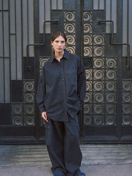 American Vintage TYS10AE Cargo pants Grisaille vintage