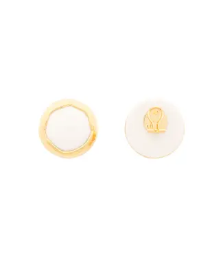 Vanessa Baroni Vintage round earring Off white