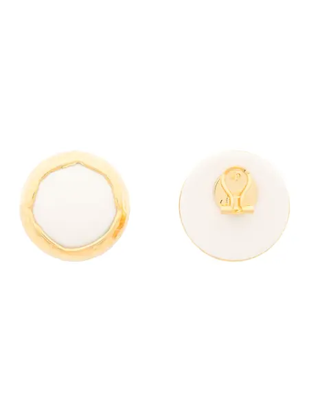 Vanessa Baroni Vintage round earring Off white