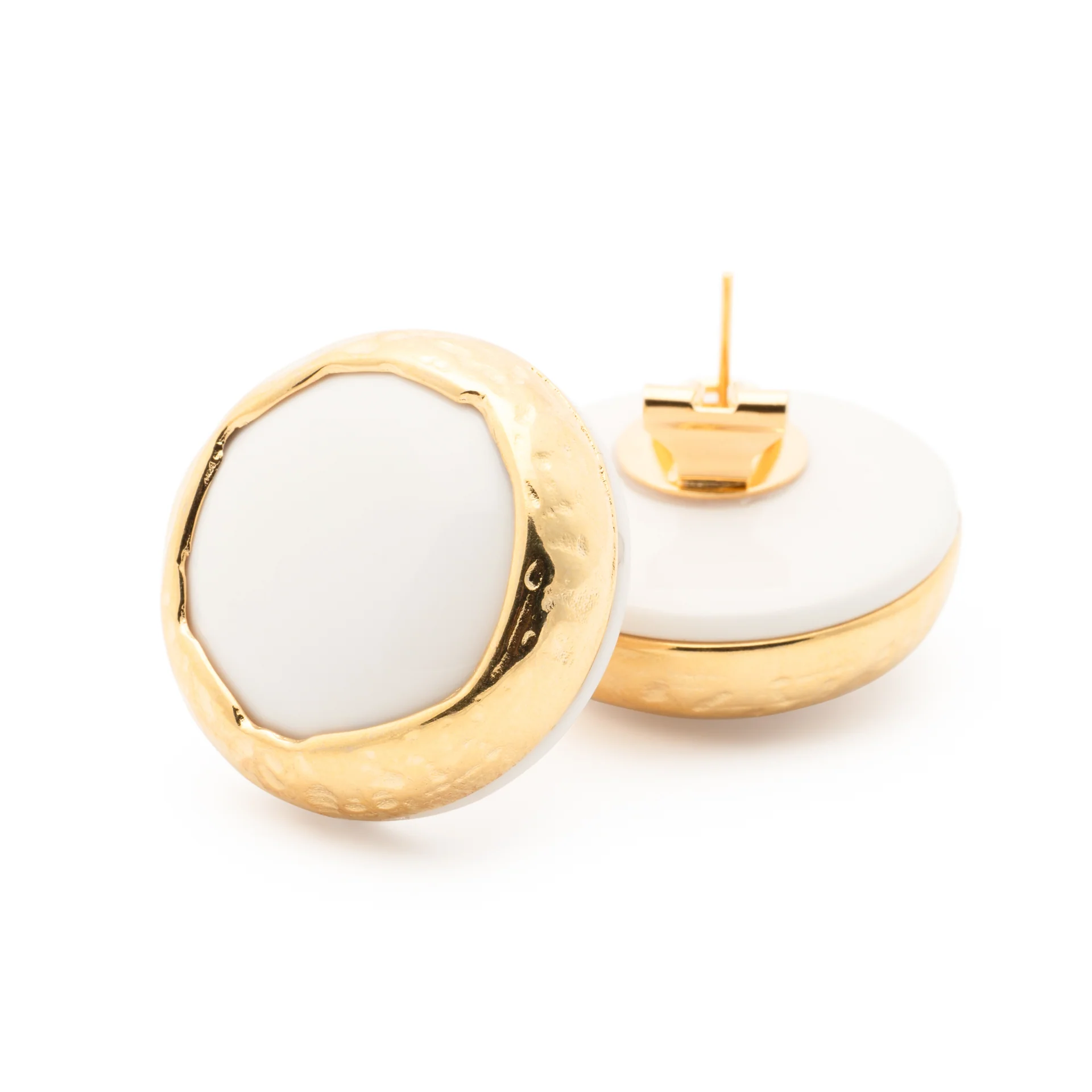 Vanessa Baroni Vintage round earring Off white