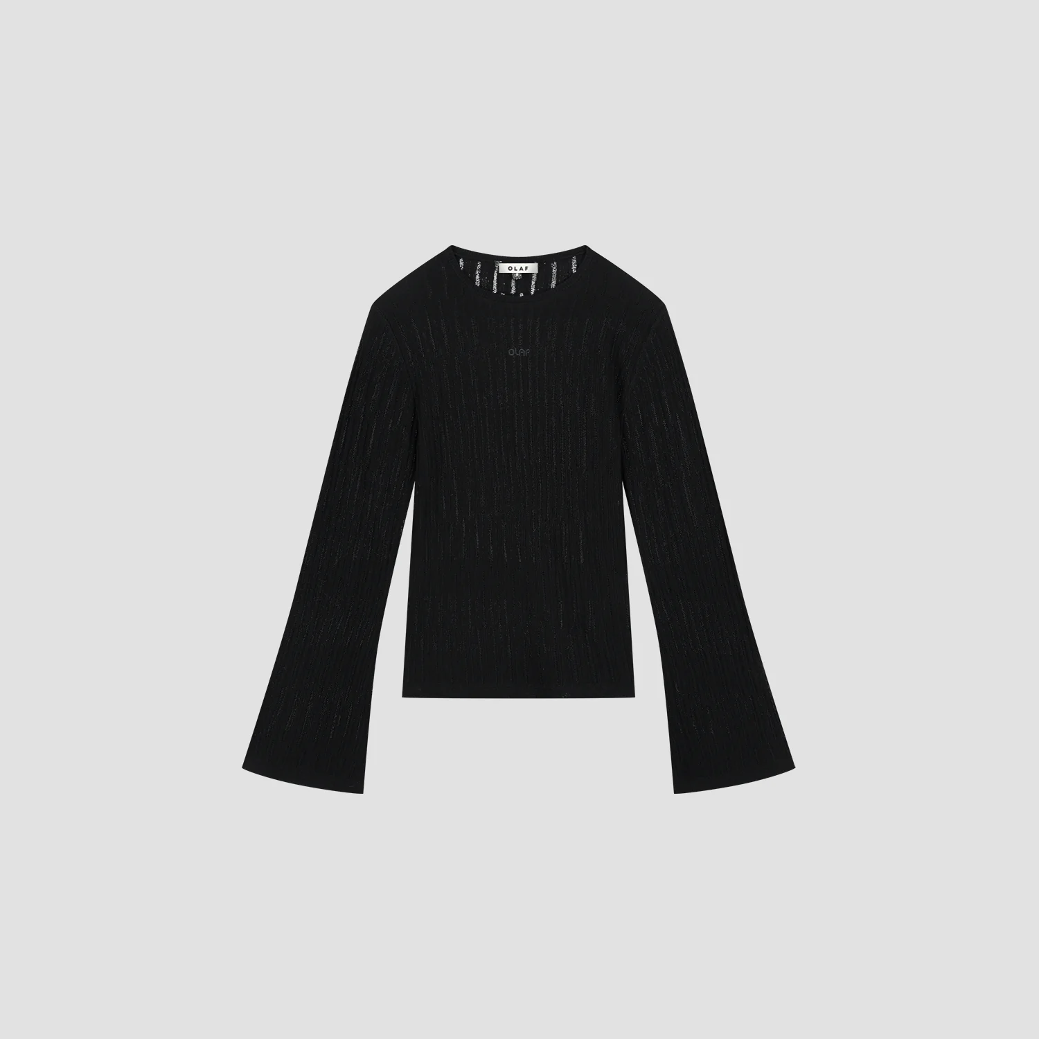 OLAF Retro logo wide sleeve knit Black