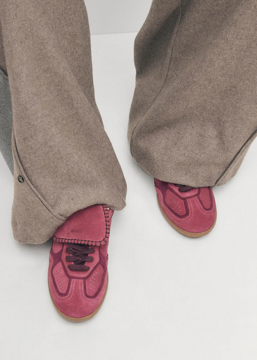 Alohas Tb. 490 Club suede Raspberry leather sneakers