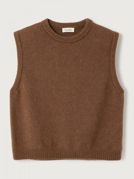 American Vintage VITO18LE pull Chocolat chine