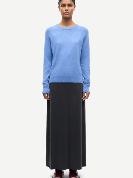 Samsoe Samsoe Boston O-neck trui Bel air blue