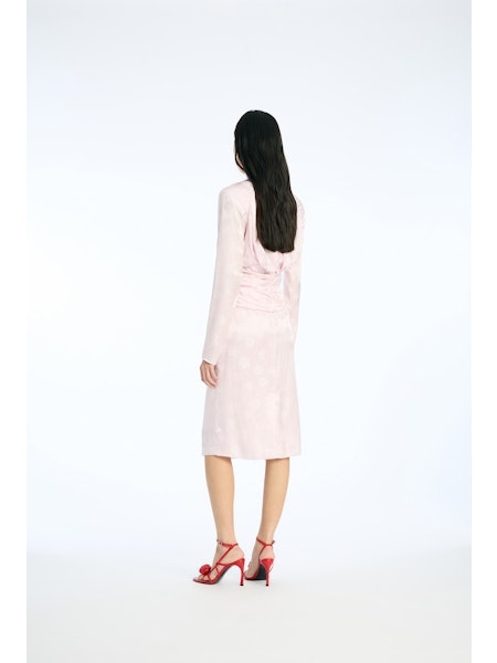 ROTATE Jacquard pencil skirt Orchid ice