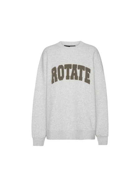 ROTATE Heavy sweat crewneck Light grey melange