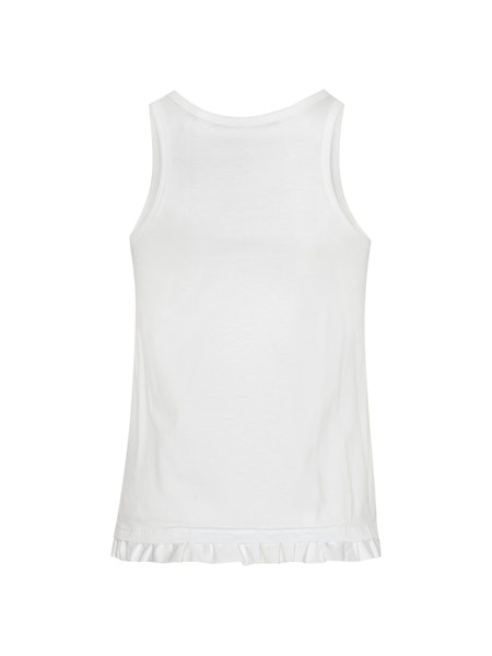 ROTATE Ruffle hem tank top Bright white