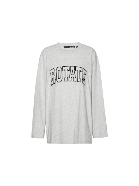 ROTATE Jersey ls t-shirt Light grey melange