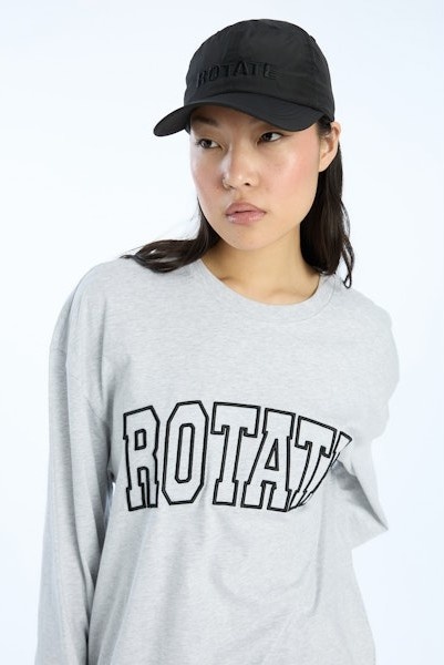 ROTATE Jersey ls t-shirt Light grey melange