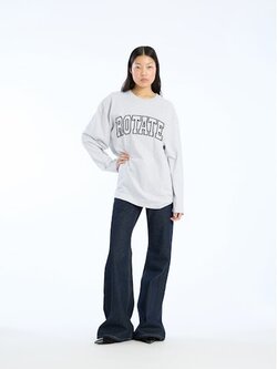 ROTATE Jersey ls t-shirt Light grey melange