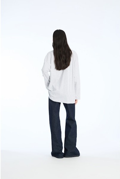 ROTATE Jersey ls t-shirt Light grey melange