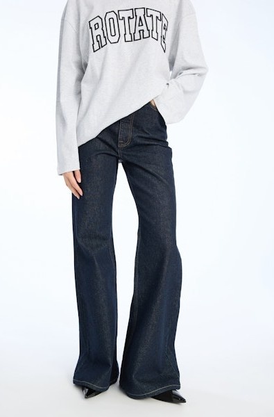 ROTATE Jersey ls t-shirt Light grey melange