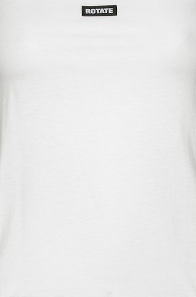 ROTATE Ruffle hem tank top Bright white