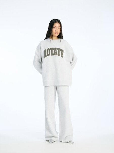ROTATE Heavy sweat crewneck Light grey melange