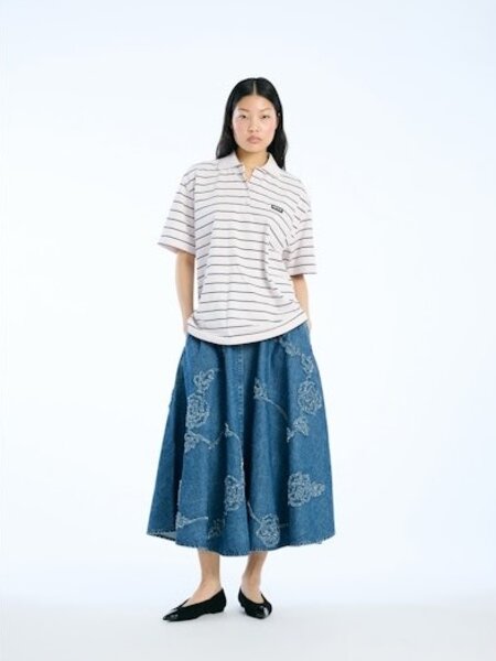 ROTATE Jersey polo shirt Orchid ice comb