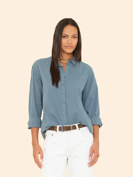 Xirena Beau shirt Steely blue