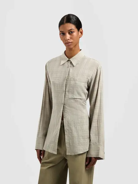 OLAF Checked fitted shirt Check