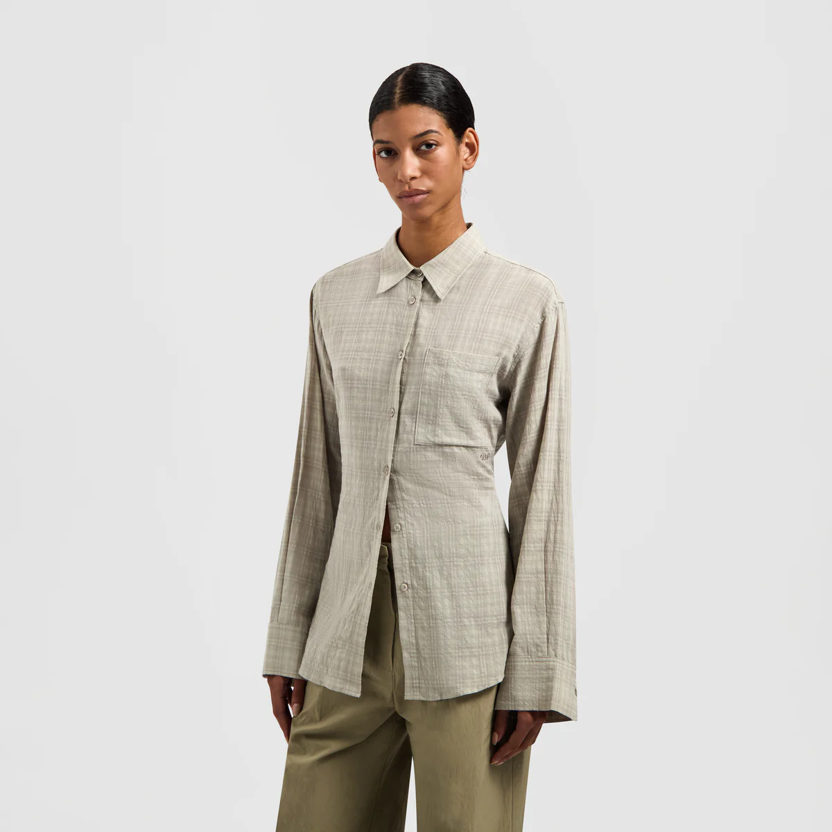 OLAF Checked fitted shirt Check