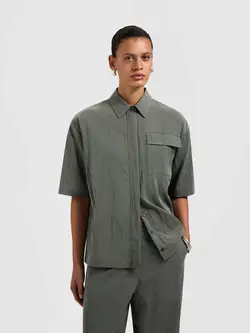 OLAF Crinkled oversized SS shirt Tradewinds