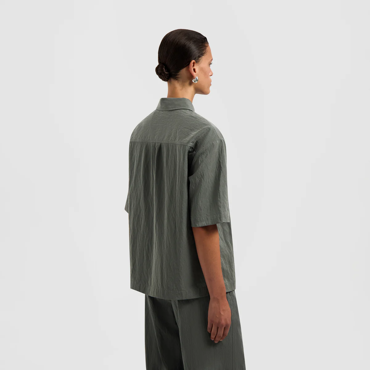 OLAF Crinkled oversized SS shirt Tradewinds