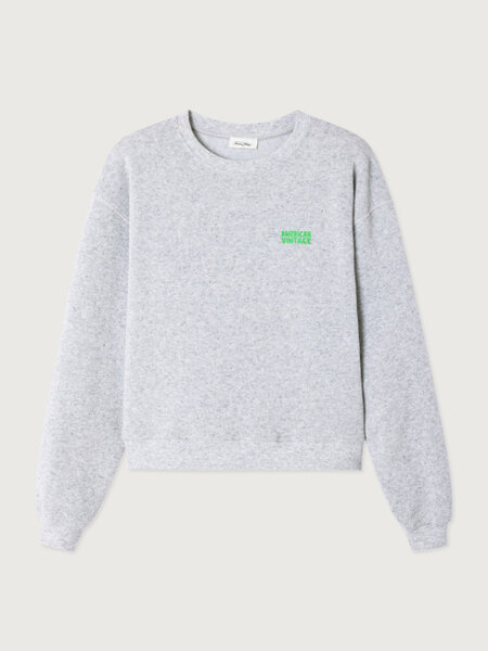 American Vintage EVO03A sweater Gris clair chine