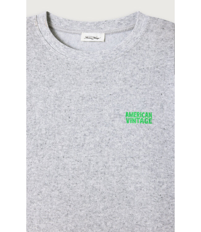 American Vintage EVO03A sweater Gris clair chine