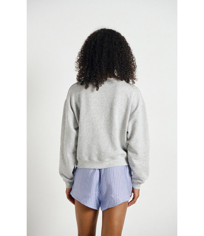 American Vintage EVO03A sweater Gris clair chine