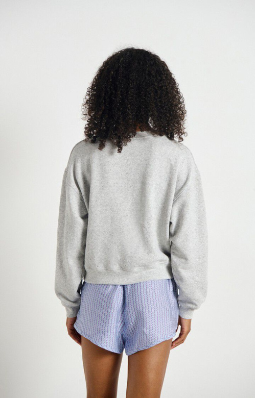 American Vintage EVO03A sweater Gris clair chine