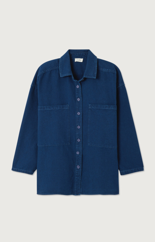 American Vintage COM06A shirt Bleu brut