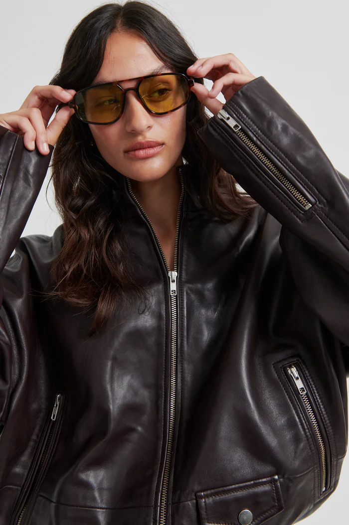 Second Female Boston leather jacket Fudge