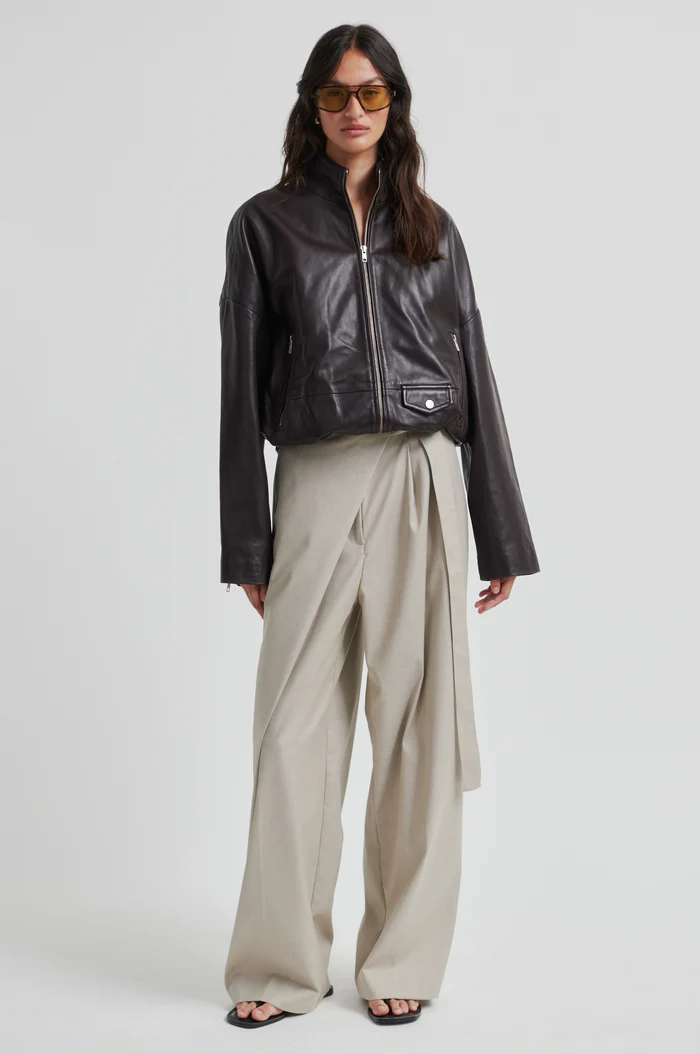 Second Female Boston leather jacket Fudge