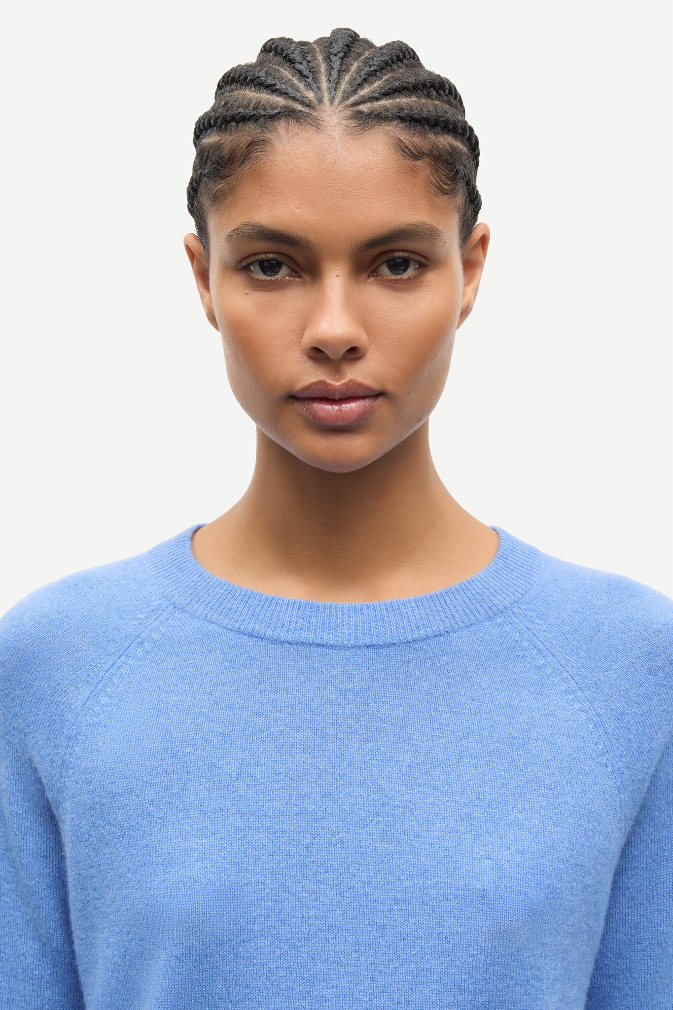 Samsoe Samsoe Boston O-neck trui Bel air blue