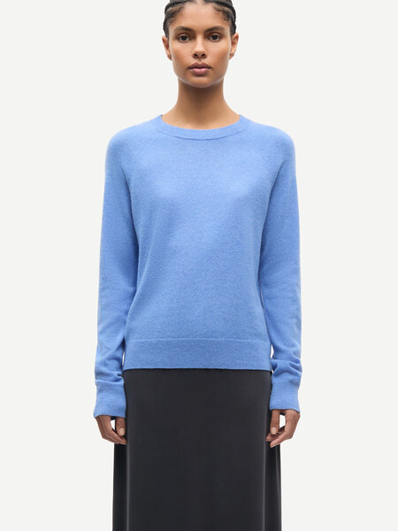 Samsoe Samsoe Boston O-neck trui Bel air blue