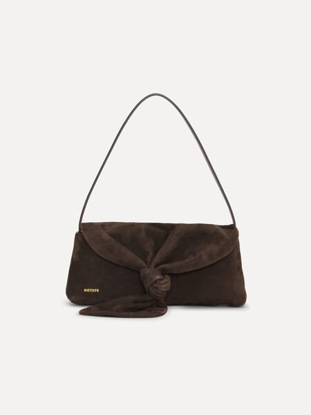 ROTATE Suede knot scarf bag Chocolate torte