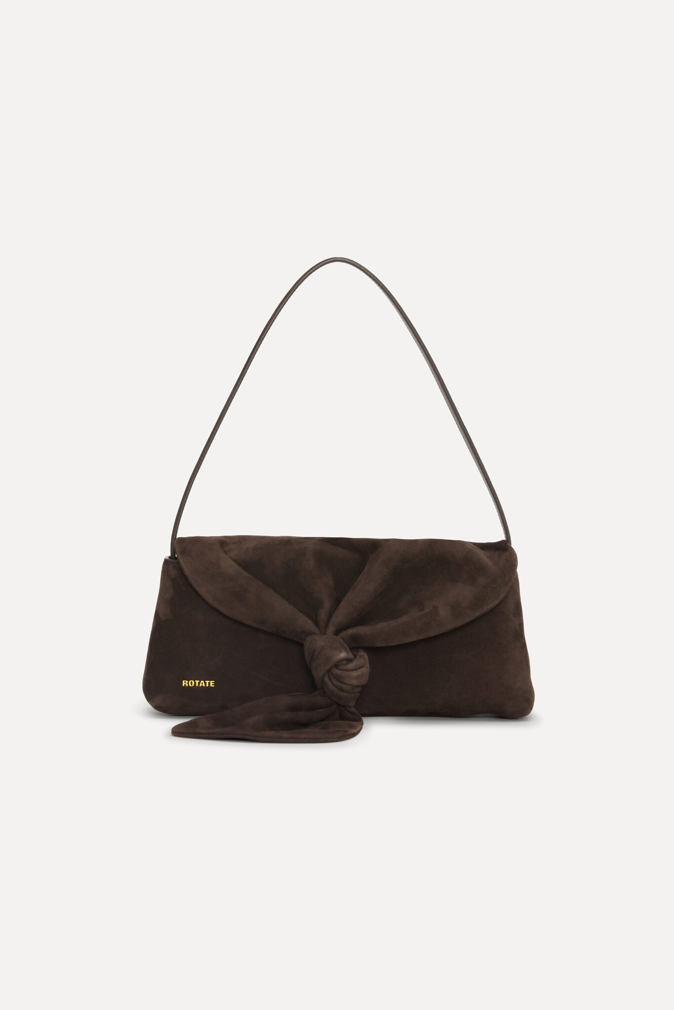 ROTATE Suede knot scarf bag Chocolate torte