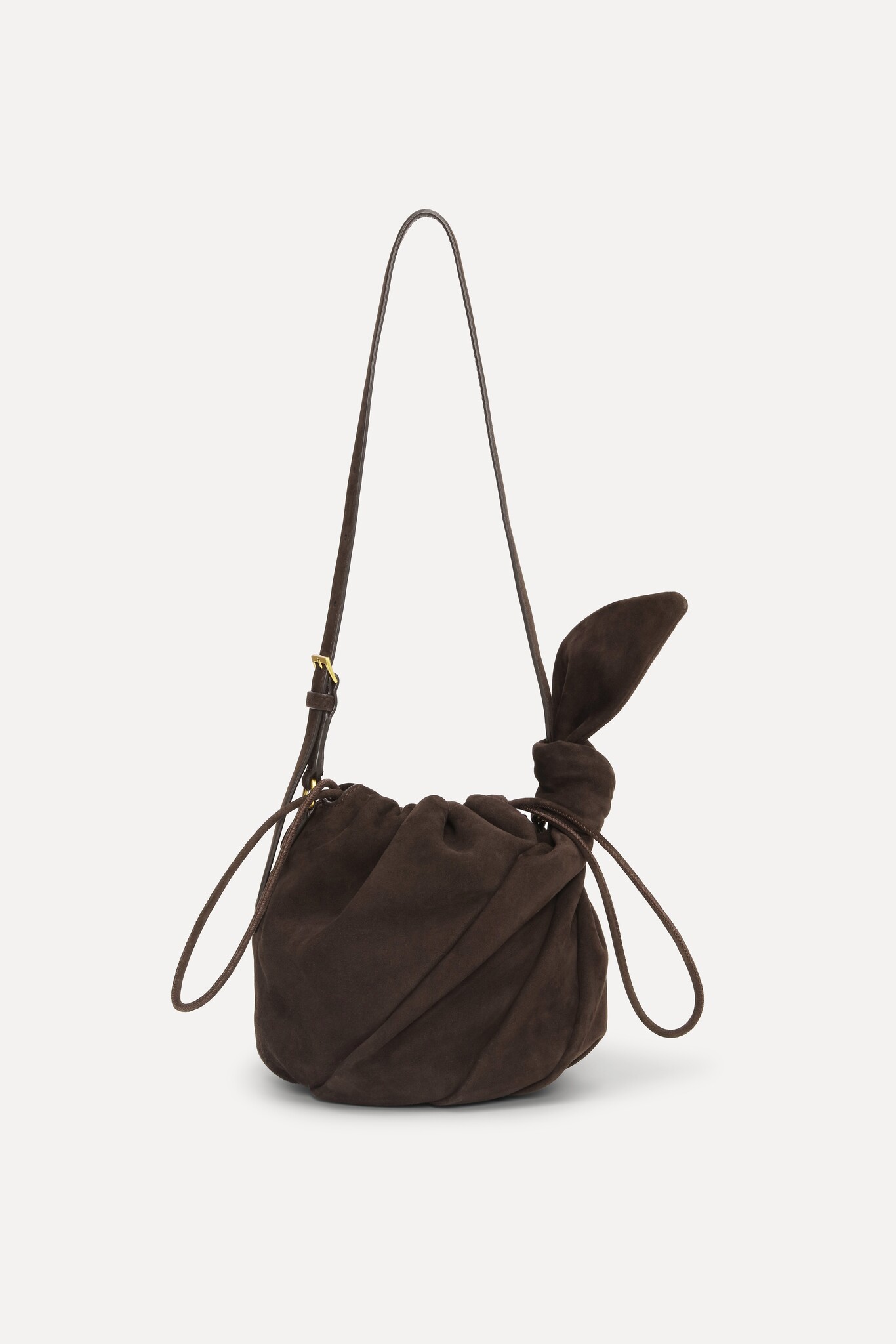 ROTATE Suede bon bon bag Chocolate torte