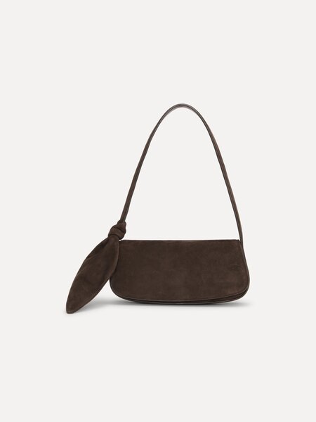 ROTATE Suede knot strap bag Chocolate torte