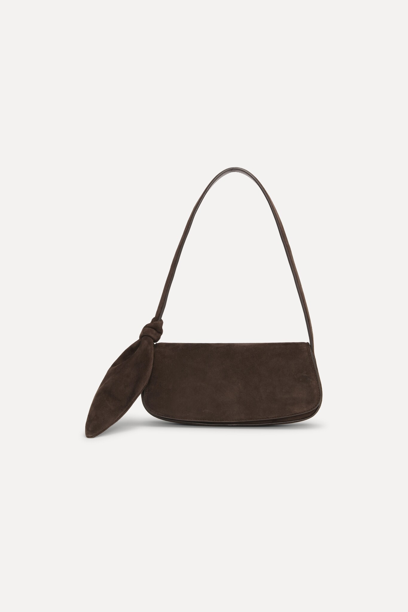 ROTATE Suede knot strap bag Chocolate torte